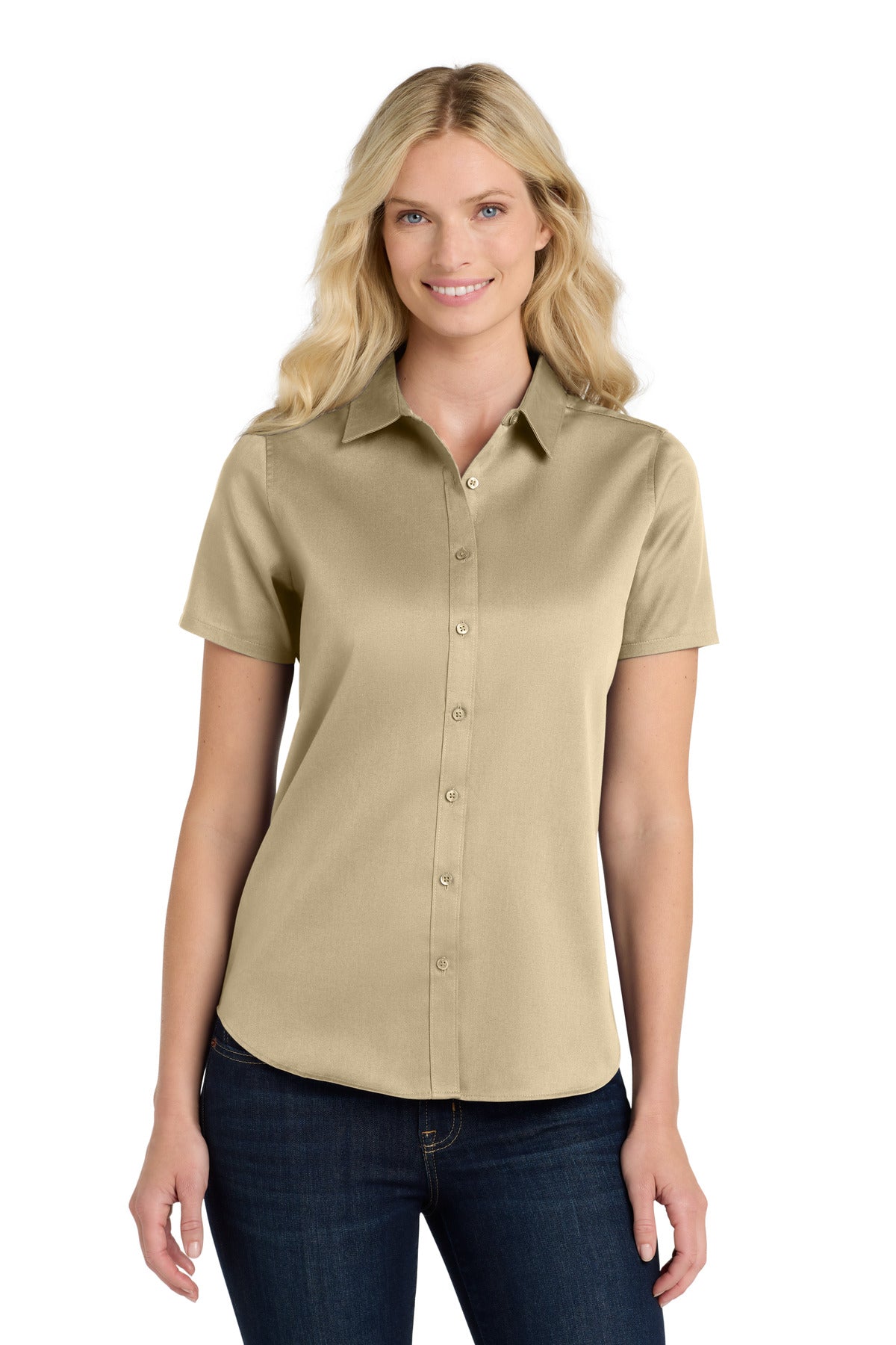 Port Authority® Women's Short Sleeve SuperPro React™Twill Shirt LW809