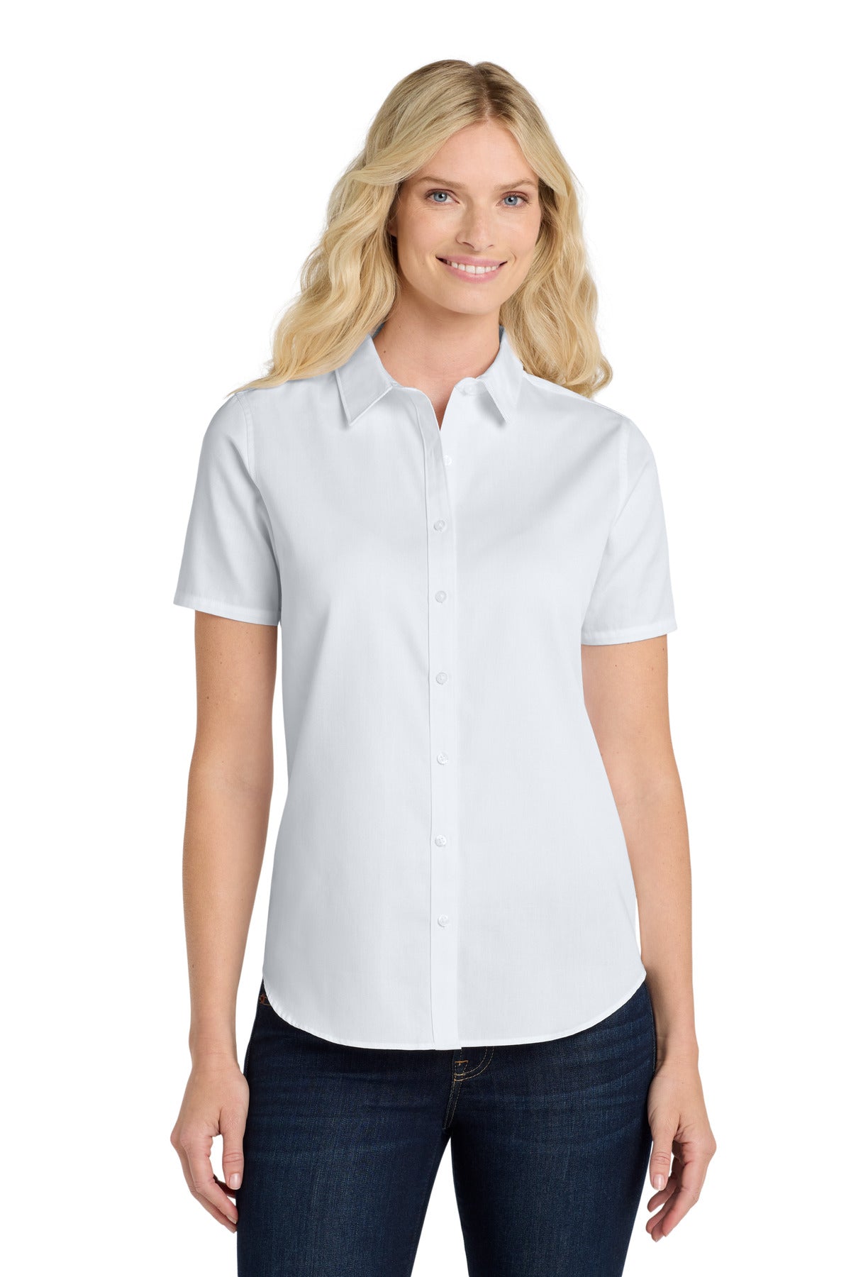 Port Authority® Women's Short Sleeve SuperPro React™Twill Shirt LW809