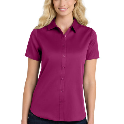 Port Authority ®  Women's Short Sleeve SuperPro React™ Twill Shirt. LW809