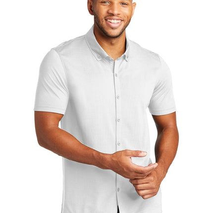 Mercer+Mettle ®  Stretch Pique Full-Button Polo MM1006