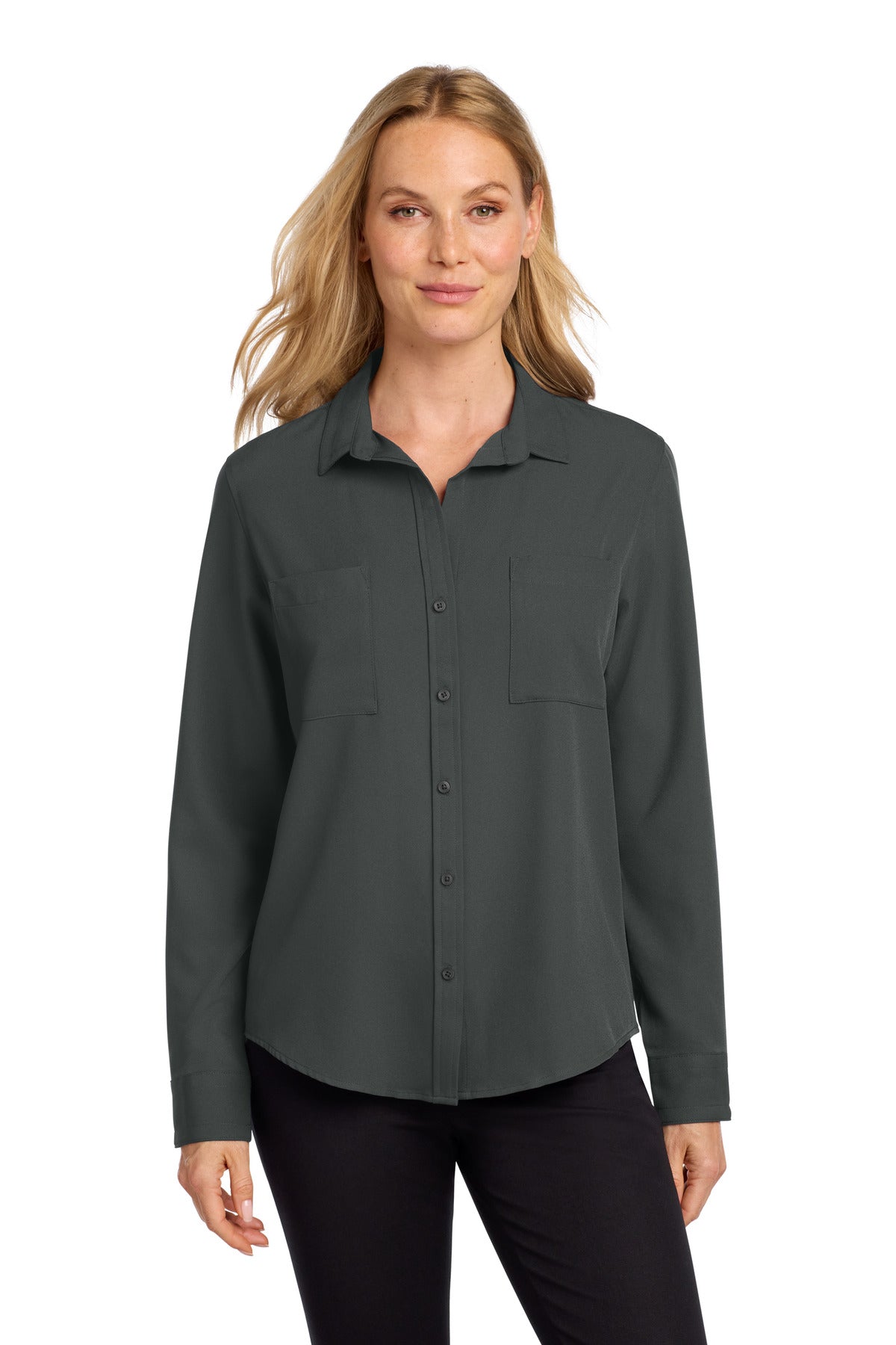 Mercer+Mettle® Women's Stretch Crepe Long Sleeve Camp MM2013