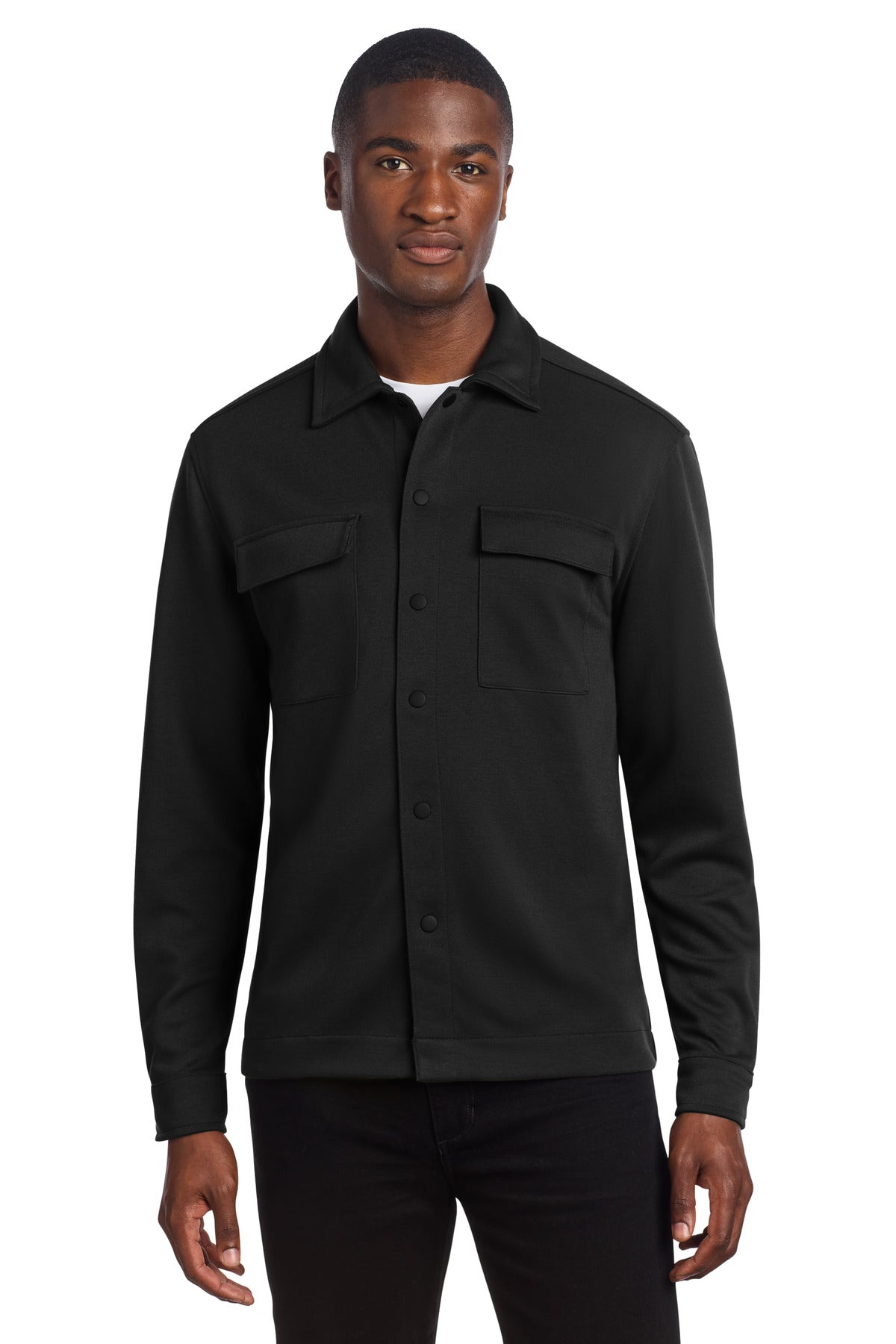 Mercer+Mettle® Double-Knit Snap Front Jacket MM3004