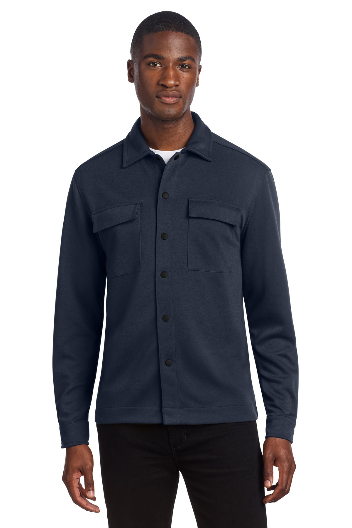 Mercer+Mettle® Double-Knit Snap Front Jacket MM3004
