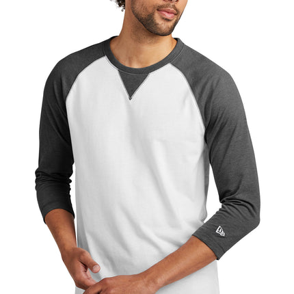 New Era  ®  Sueded Cotton Blend 3/4-Sleeve Baseball Raglan Tee. NEA121
