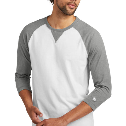 New Era  ®  Sueded Cotton Blend 3/4-Sleeve Baseball Raglan Tee. NEA121