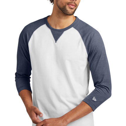 New Era  ®  Sueded Cotton Blend 3/4-Sleeve Baseball Raglan Tee. NEA121