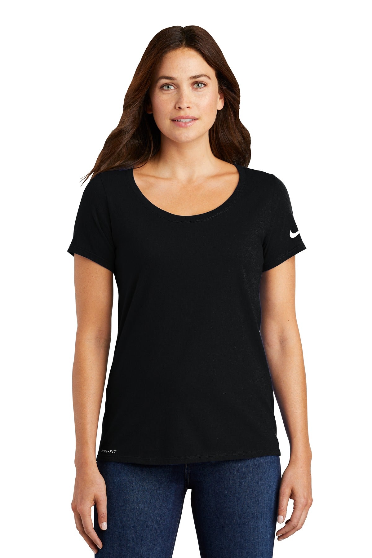 Nike Women's Dri-FIT Cotton/Poly Scoop Neck Tee NKBQ5234