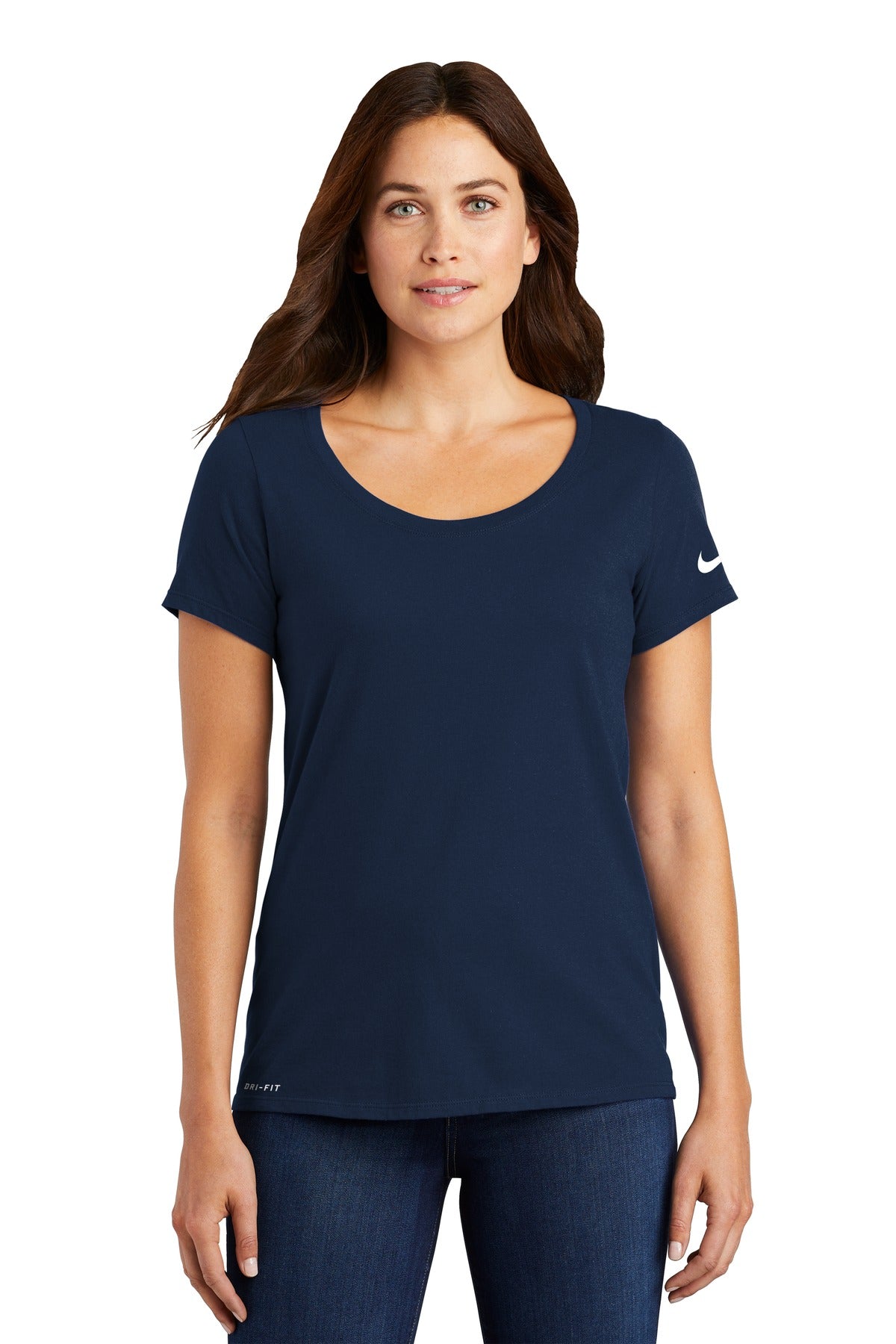Nike Women's Dri-FIT Cotton/Poly Scoop Neck Tee NKBQ5234