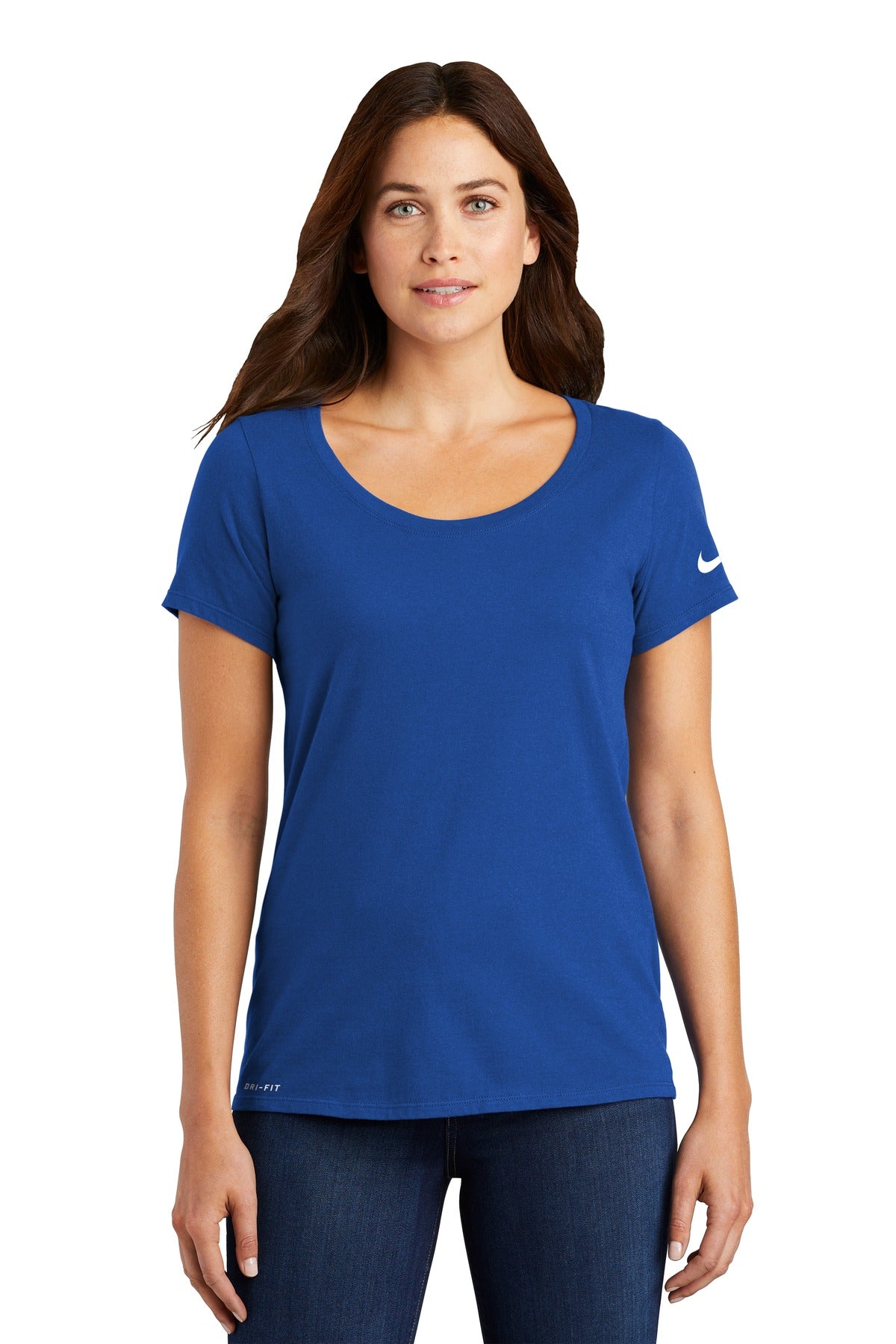 Nike Women's Dri-FIT Cotton/Poly Scoop Neck Tee NKBQ5234