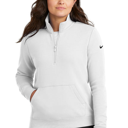 Nike Women's Club Fleece Sleeve Swoosh 1/2-Zip NKDX6720