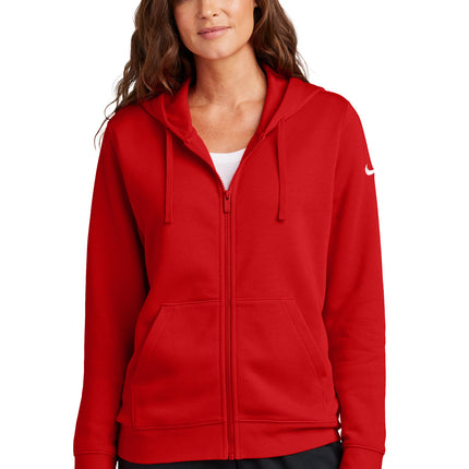 Nike Women's Club Fleece Sleeve Swoosh Full-Zip Hoodie NKFD9890