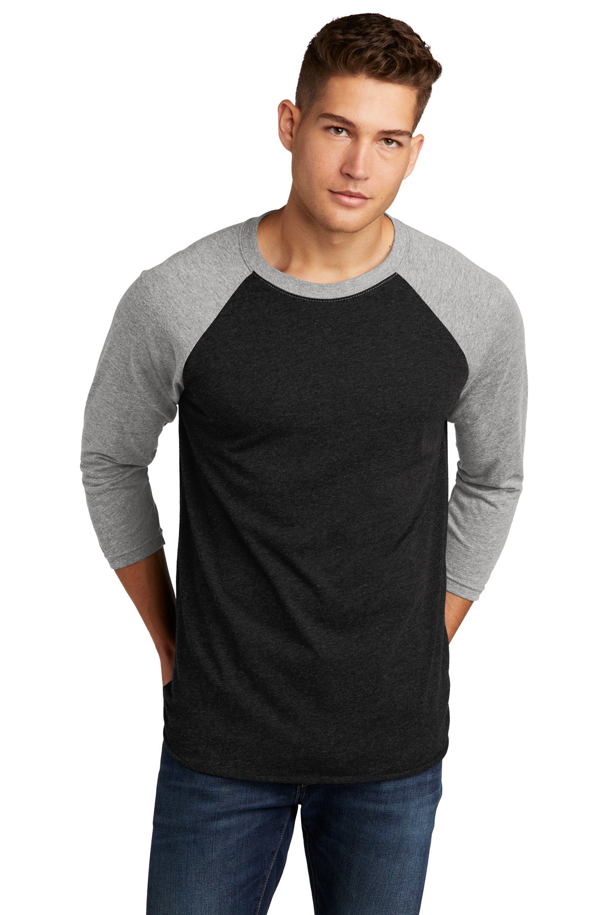 Next Level Apparel®   Adult Tri-Blend 3/4-Sleeve Raglan Tee NL6051