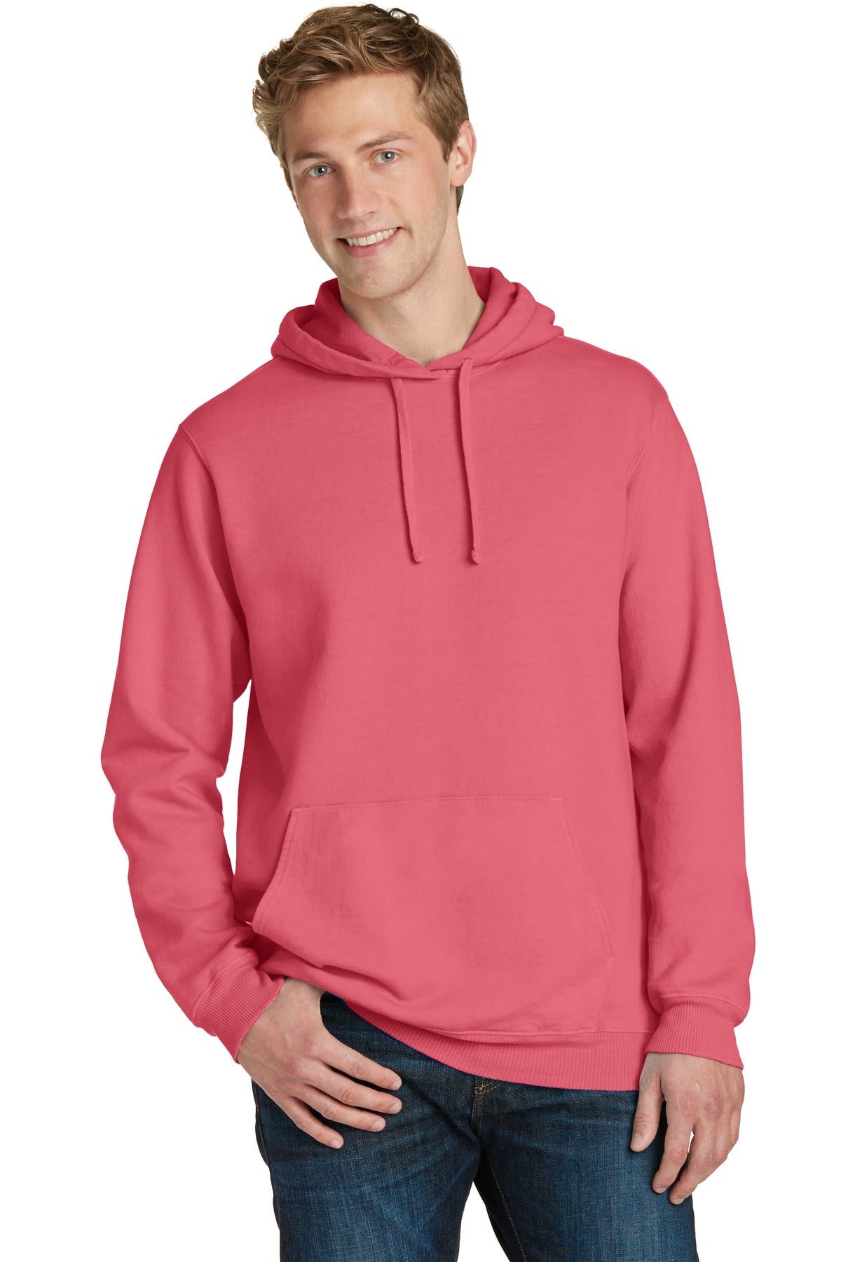 Port & Co™ Beach Wash® Garment-Dyed Pullover Hooded Sweatshirt PC098H