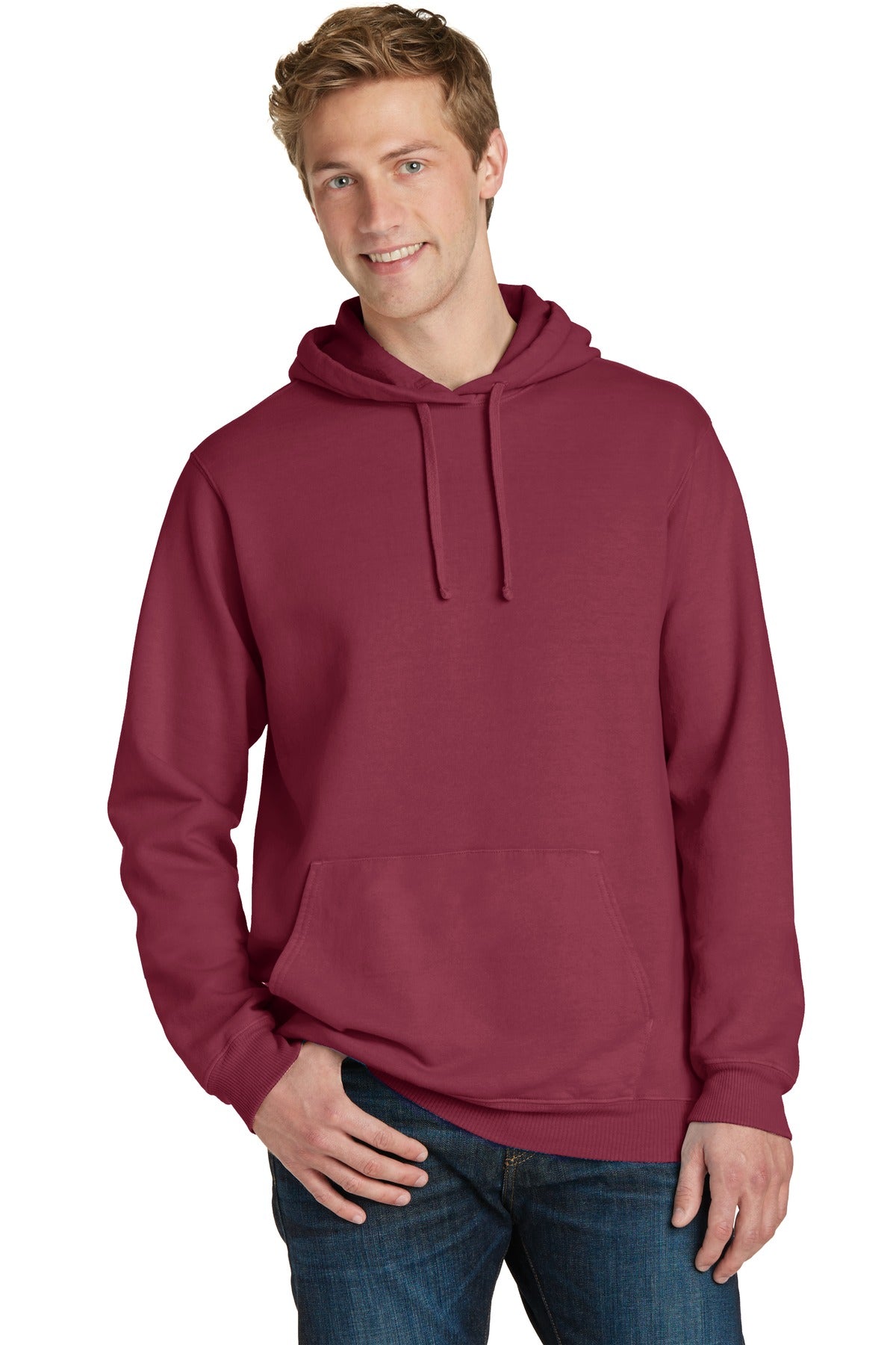 Port & Co™ Beach Wash® Garment-Dyed Pullover Hooded Sweatshirt PC098H