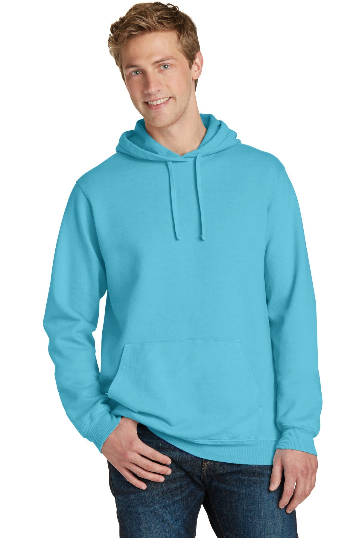 Port & Co™ Beach Wash® Garment-Dyed Pullover Hooded Sweatshirt PC098H