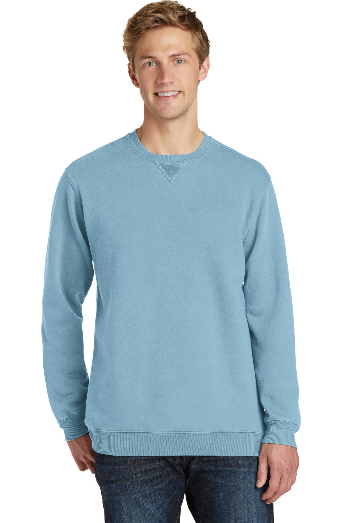 Port & Co™ Beach Wash® Garment-Dyed Crewneck Sweatshirt PC098