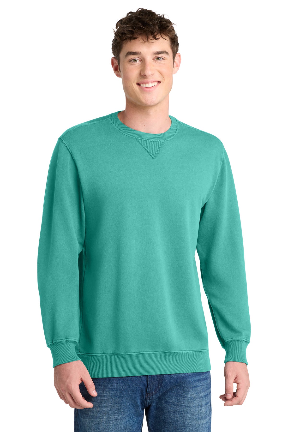 Port & Co™ Beach Wash® Garment-Dyed Crewneck Sweatshirt PC098