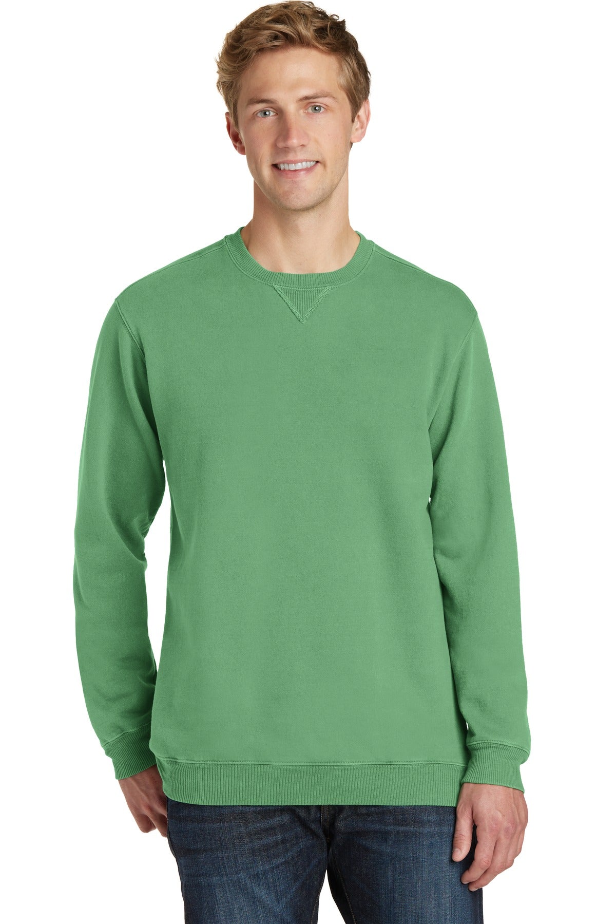 Port & Co™ Beach Wash® Garment-Dyed Crewneck Sweatshirt PC098