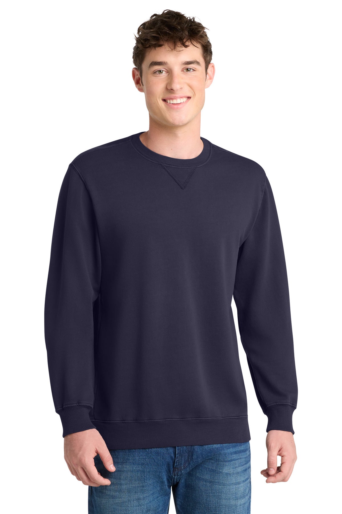 Port & Co™ Beach Wash® Garment-Dyed Crewneck Sweatshirt PC098