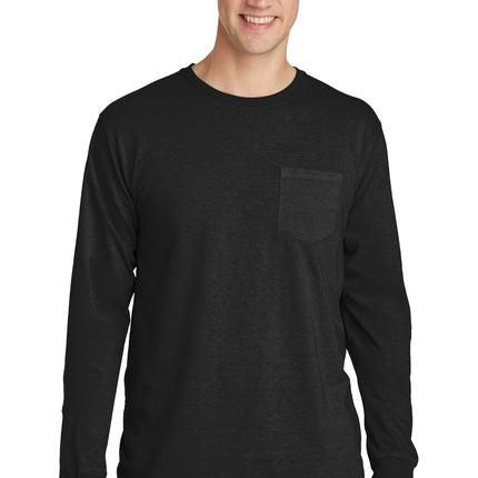 Port & Company ®  Beach Wash ®  Garment-Dyed Long Sleeve Pocket Tee  PC099LSP