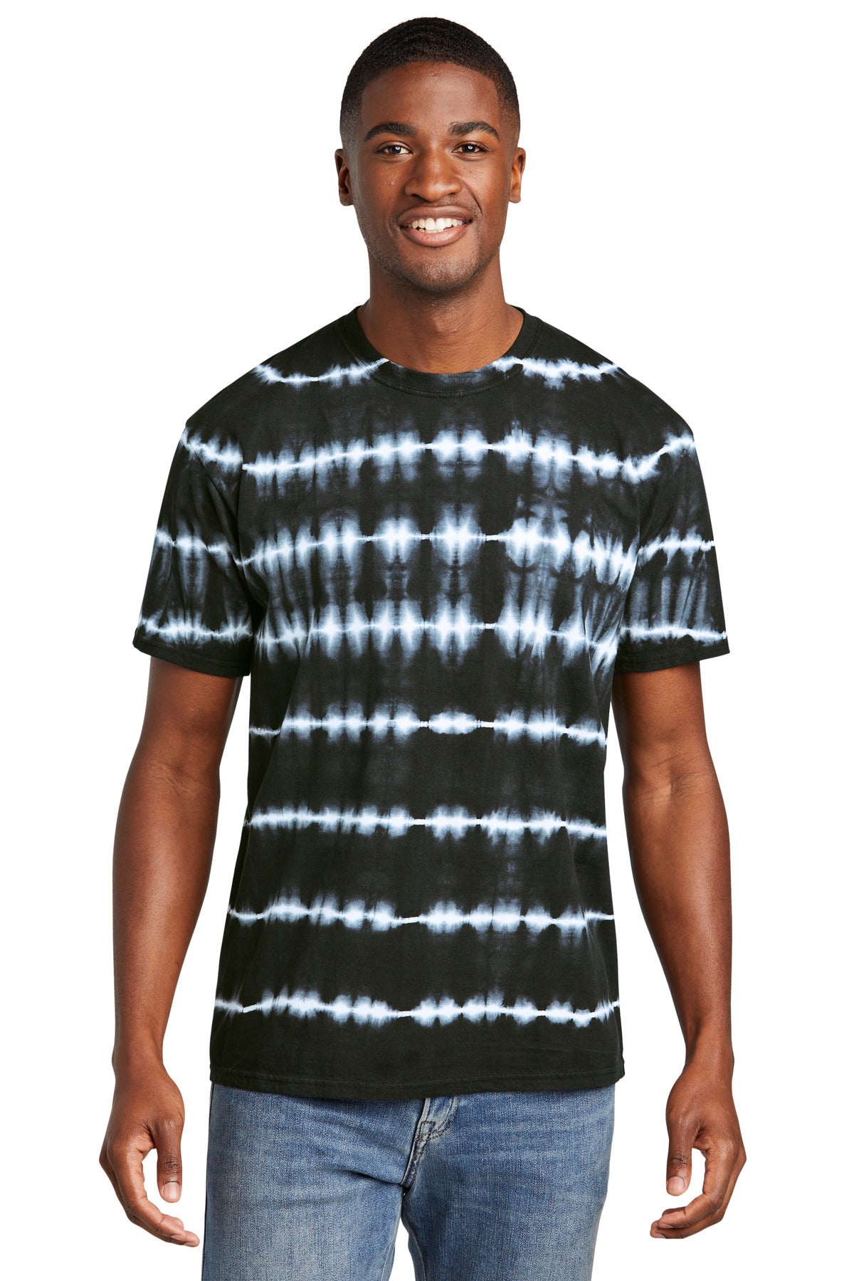 Port & Co™ Allover Stripe Tie-Dye Tee PC142