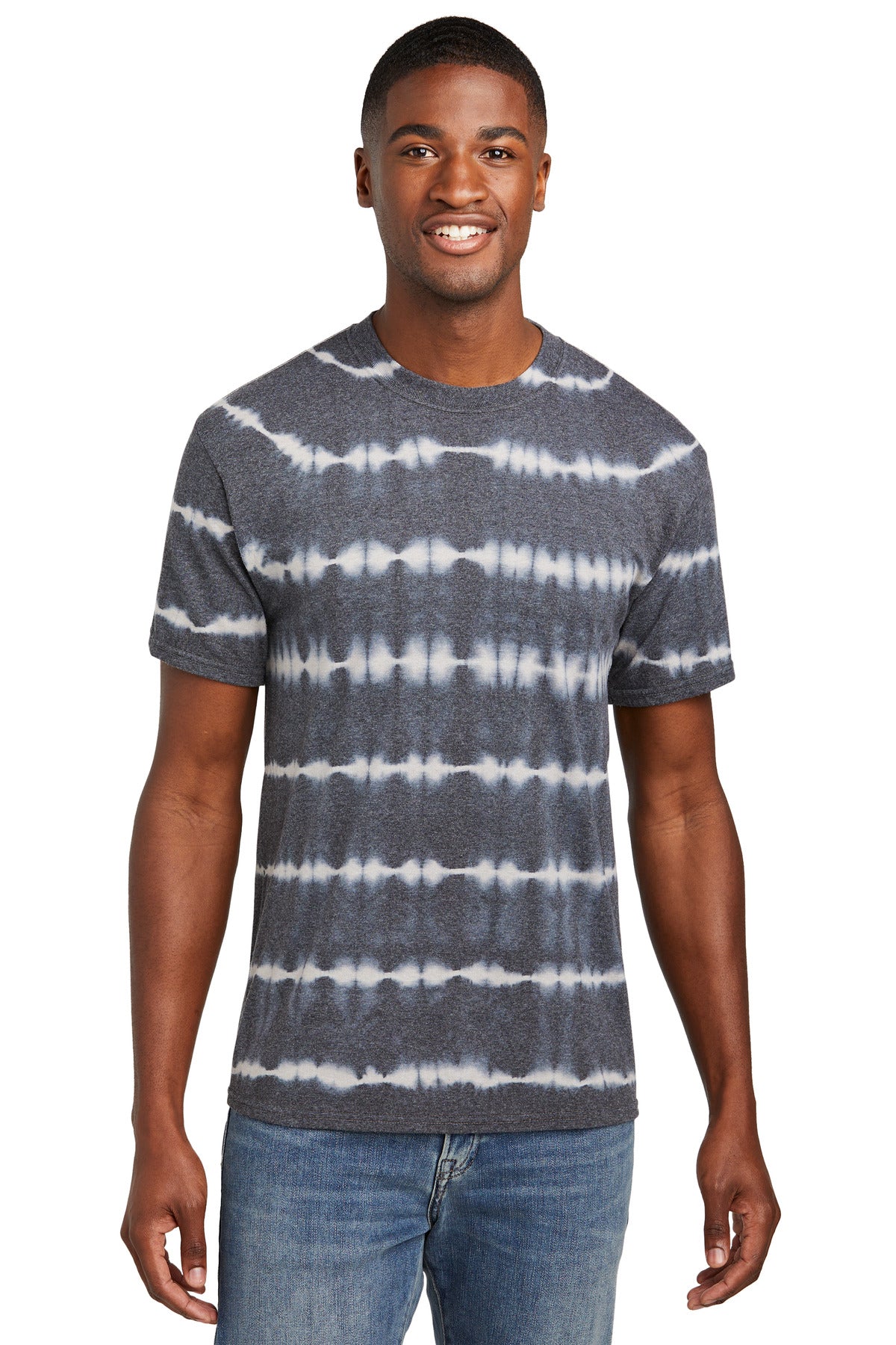 Port & Co™ Allover Stripe Tie-Dye Tee PC142