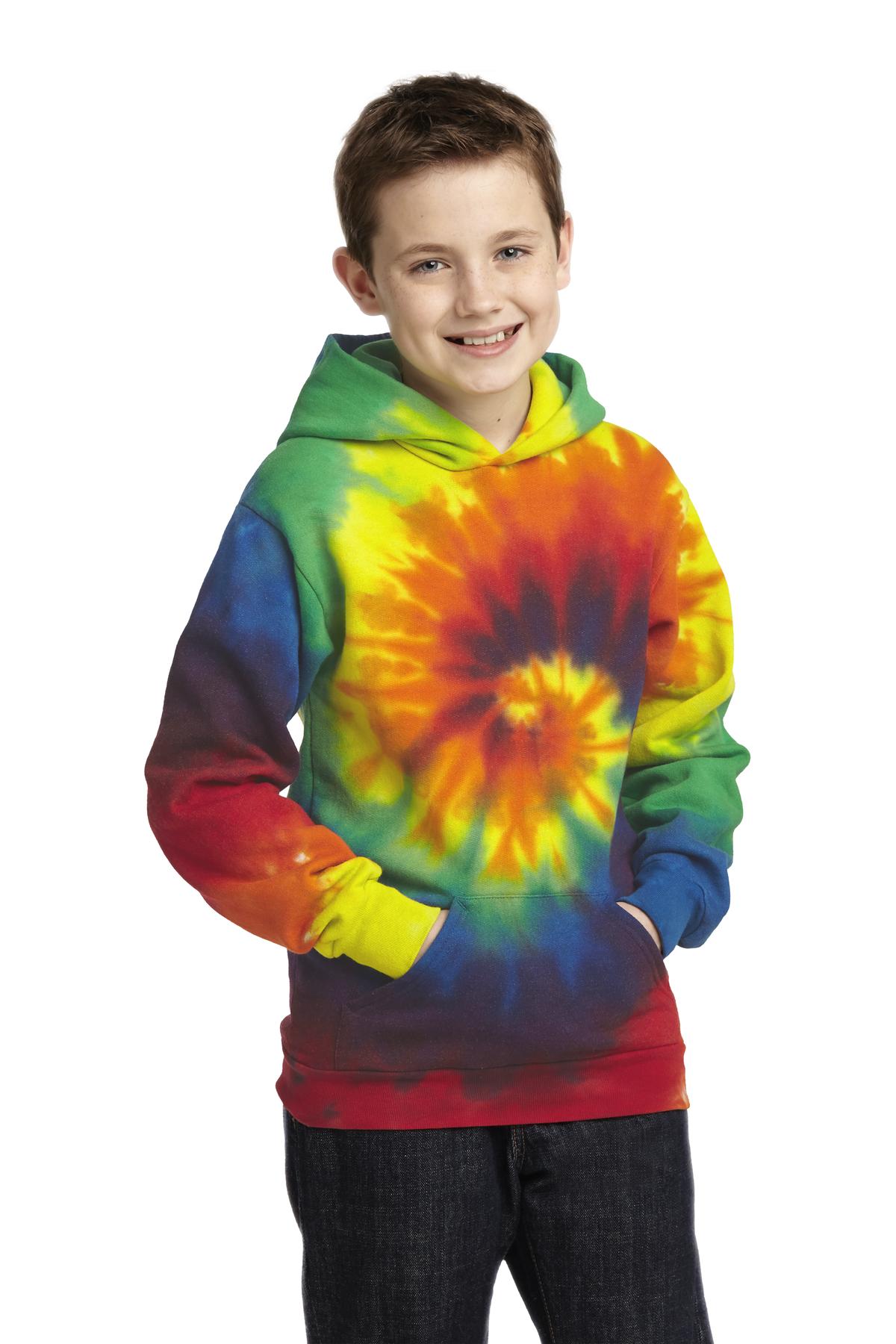 Port & Co™ Youth Tie-Dye Pullover Hooded Sweatshirt PC146Y