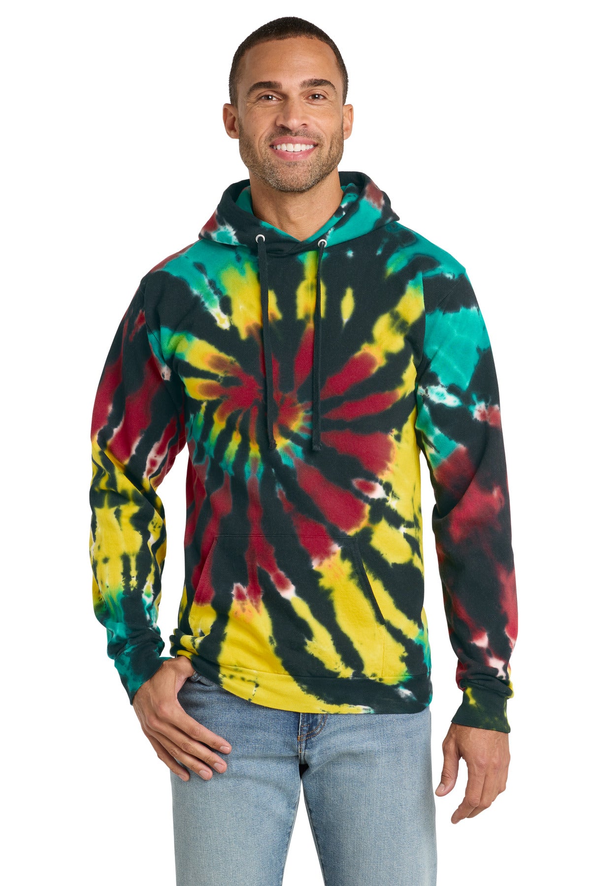 Port & Co™ Tie-Dye Pullover Hooded Sweatshirt PC146