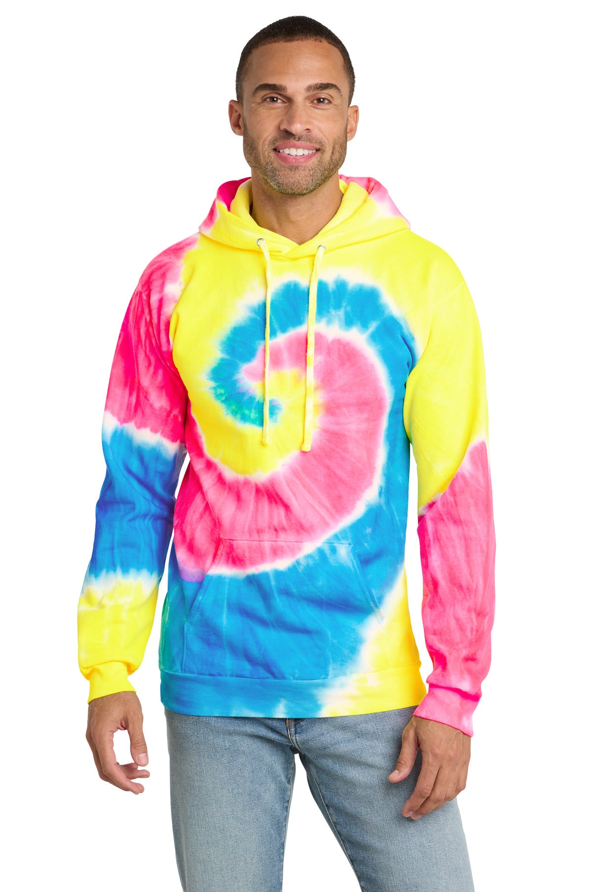 Port & Co™ Tie-Dye Pullover Hooded Sweatshirt PC146
