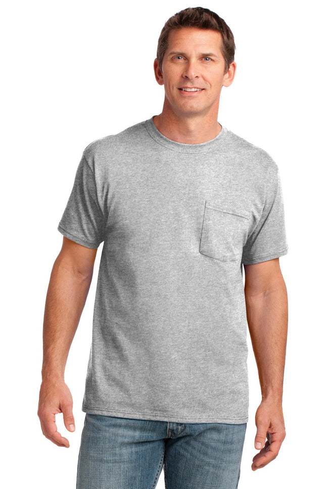 Port & Company ®  Core Cotton Pocket Tee. PC54P