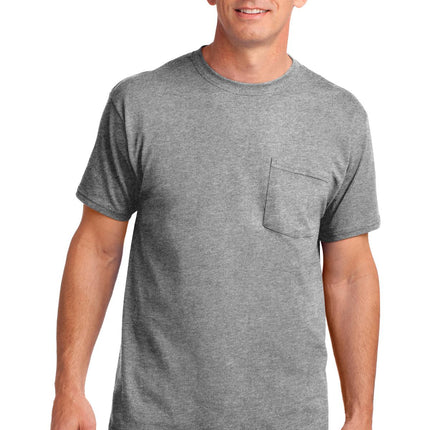 Port & Company ®  Core Cotton Pocket Tee. PC54P