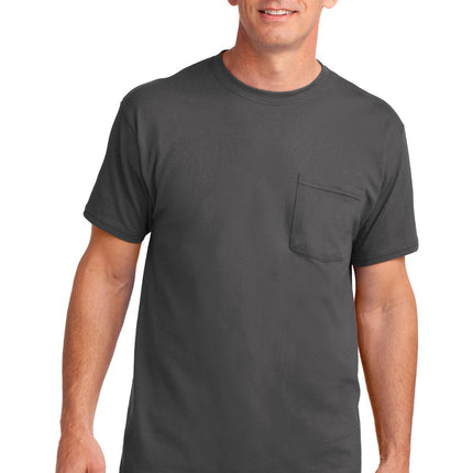 Port & Company ®  Core Cotton Pocket Tee. PC54P