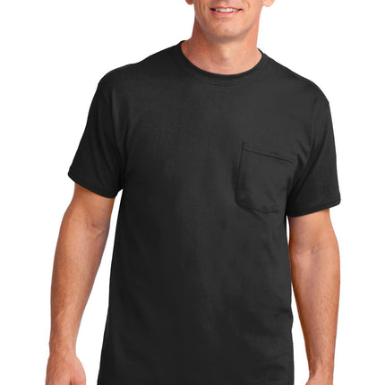 Port & Company ®  Core Cotton Pocket Tee. PC54P