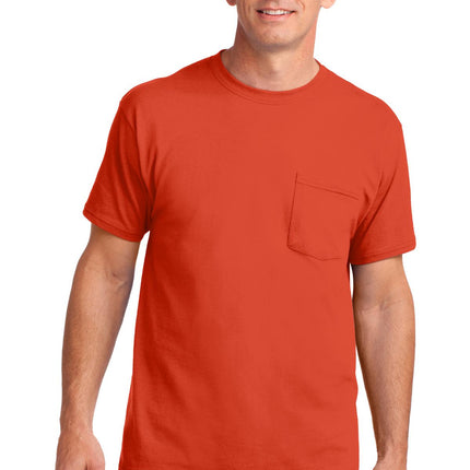 Port & Company ®  Core Cotton Pocket Tee. PC54P