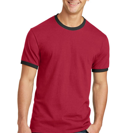 Port & Company ®  Core Cotton Ringer Tee.  PC54R