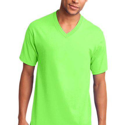 Port & Company ®  Core Cotton V-Neck Tee. PC54V