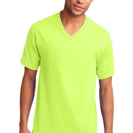 Port & Company ®  Core Cotton V-Neck Tee. PC54V