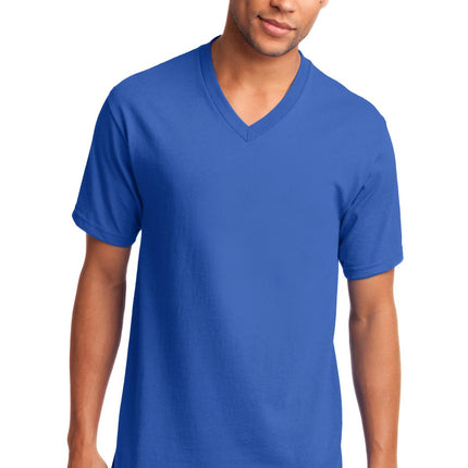 Port & Company ®  Core Cotton V-Neck Tee. PC54V