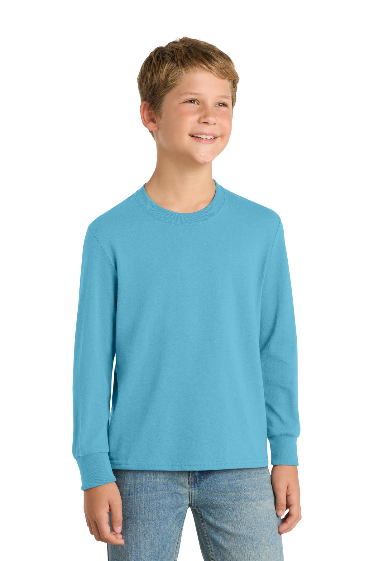 Port & Co™ Youth Long Sleeve Core Cotton Tee PC54YLS