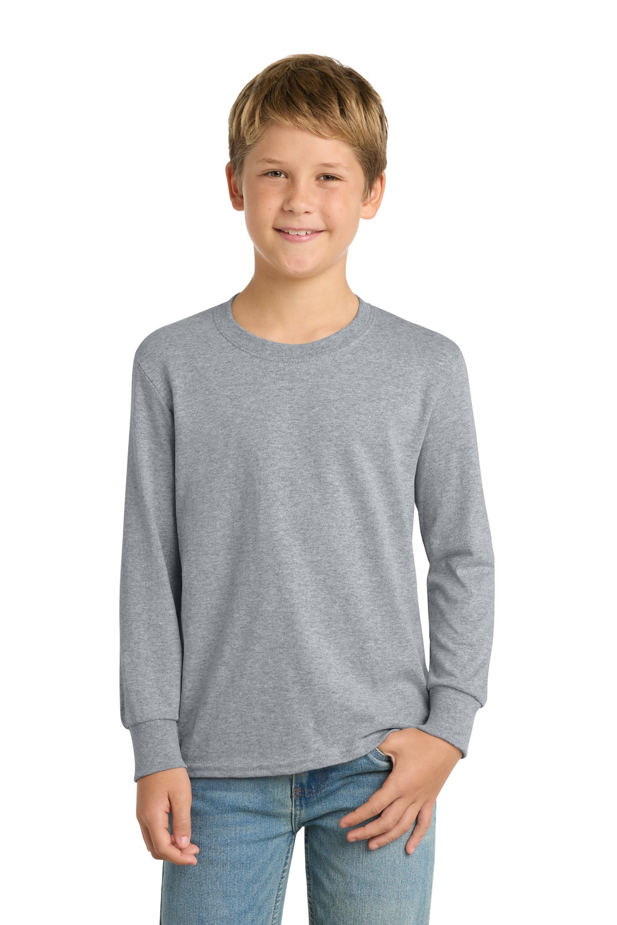 Port & Co™ Youth Long Sleeve Core Cotton Tee PC54YLS