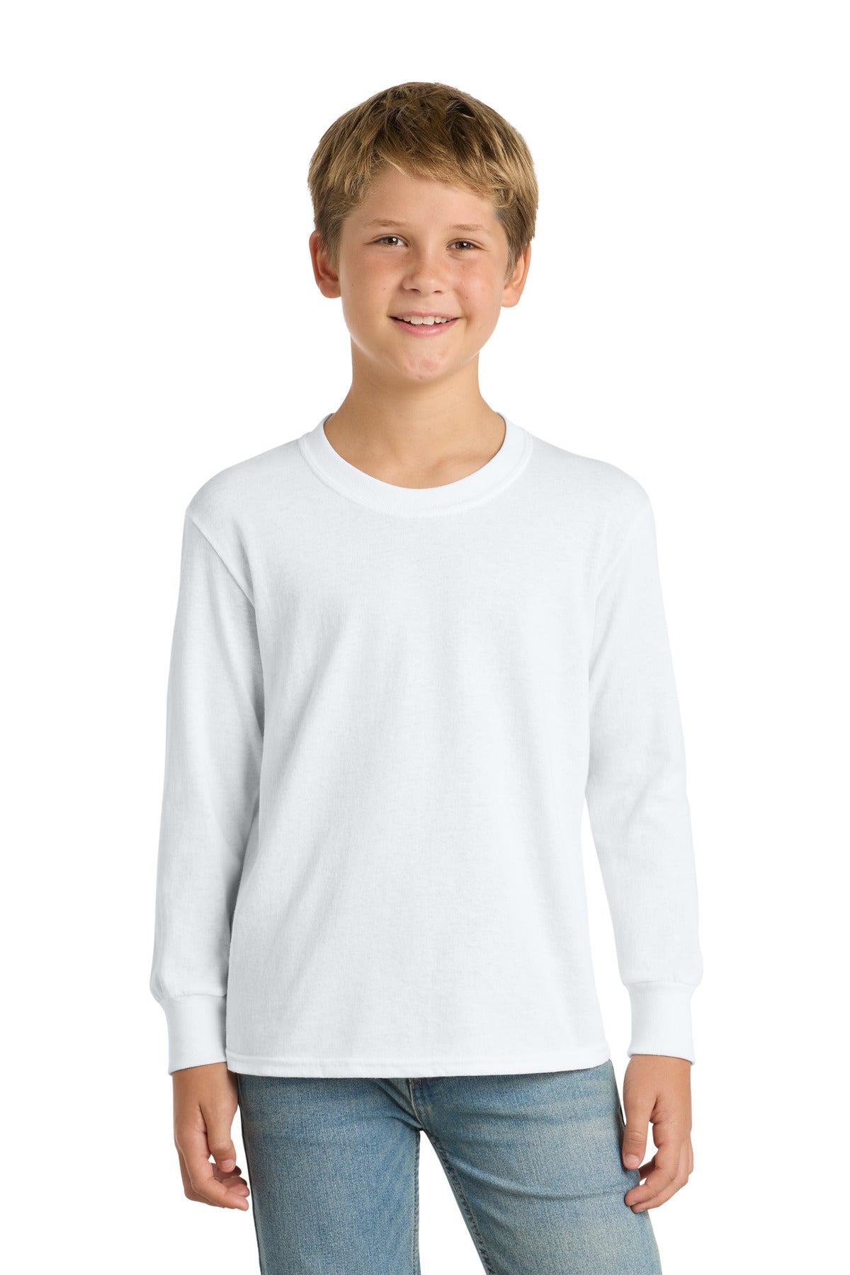 Port & Co™ Youth Long Sleeve Core Cotton Tee PC54YLS