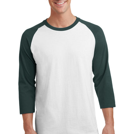 Port & Company ®  Core Blend 3/4-Sleeve Raglan Tee. PC55RS
