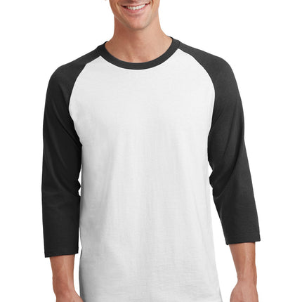Port & Company ®  Core Blend 3/4-Sleeve Raglan Tee. PC55RS