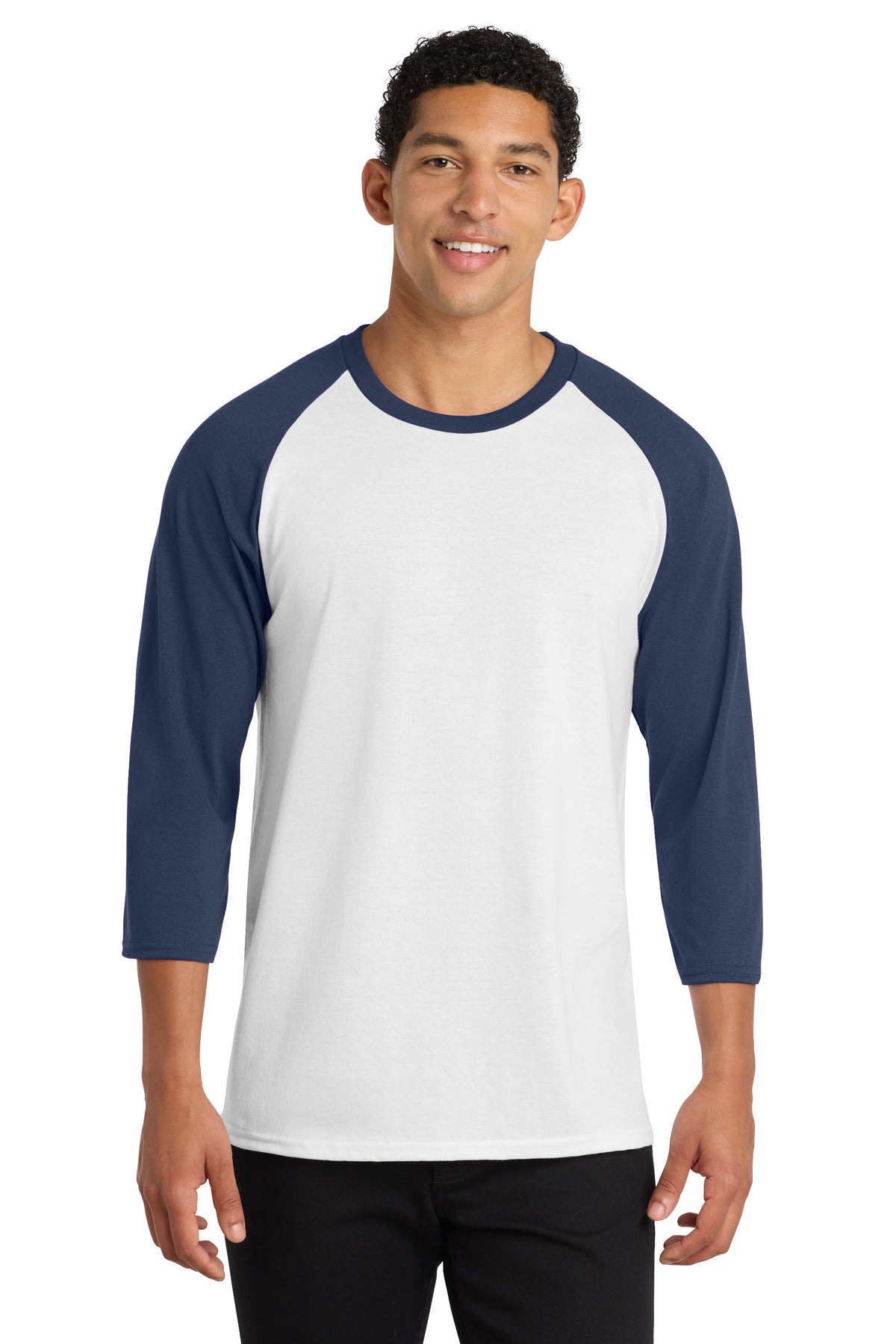 Port & Co™ Core Blend 3/4-Sleeve Raglan Tee PC55RS