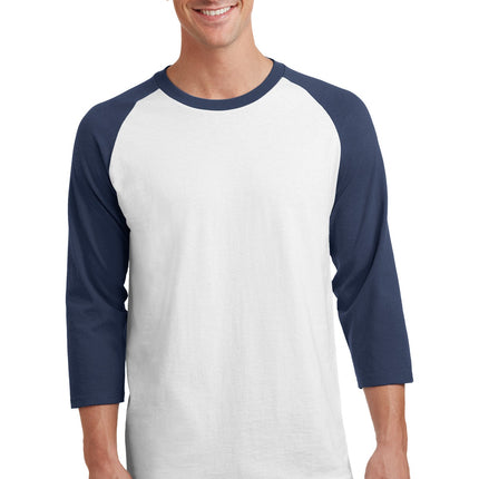 Port & Company ®  Core Blend 3/4-Sleeve Raglan Tee. PC55RS