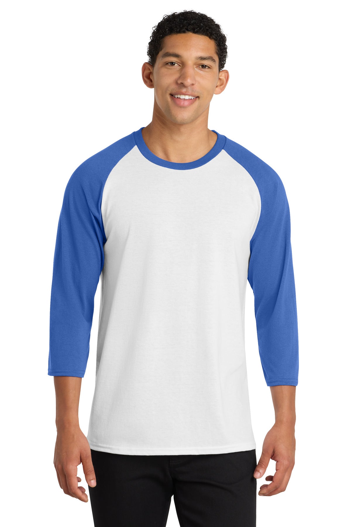 Port & Co™ Core Blend 3/4-Sleeve Raglan Tee PC55RS