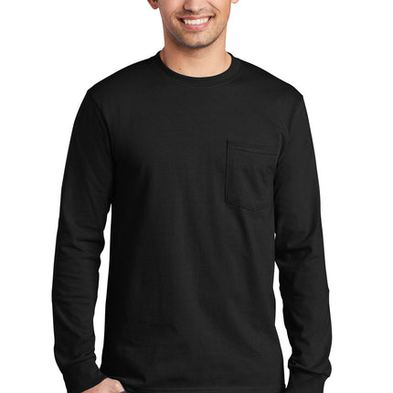 Port & Company ®  Tall Long Sleeve Essential Pocket Tee. PC61LSPT