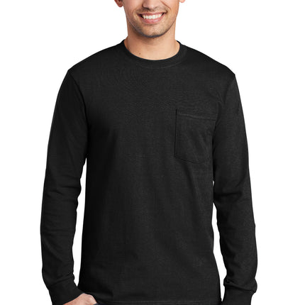 Port & Company ®  Long Sleeve Essential Pocket Tee.  PC61LSP