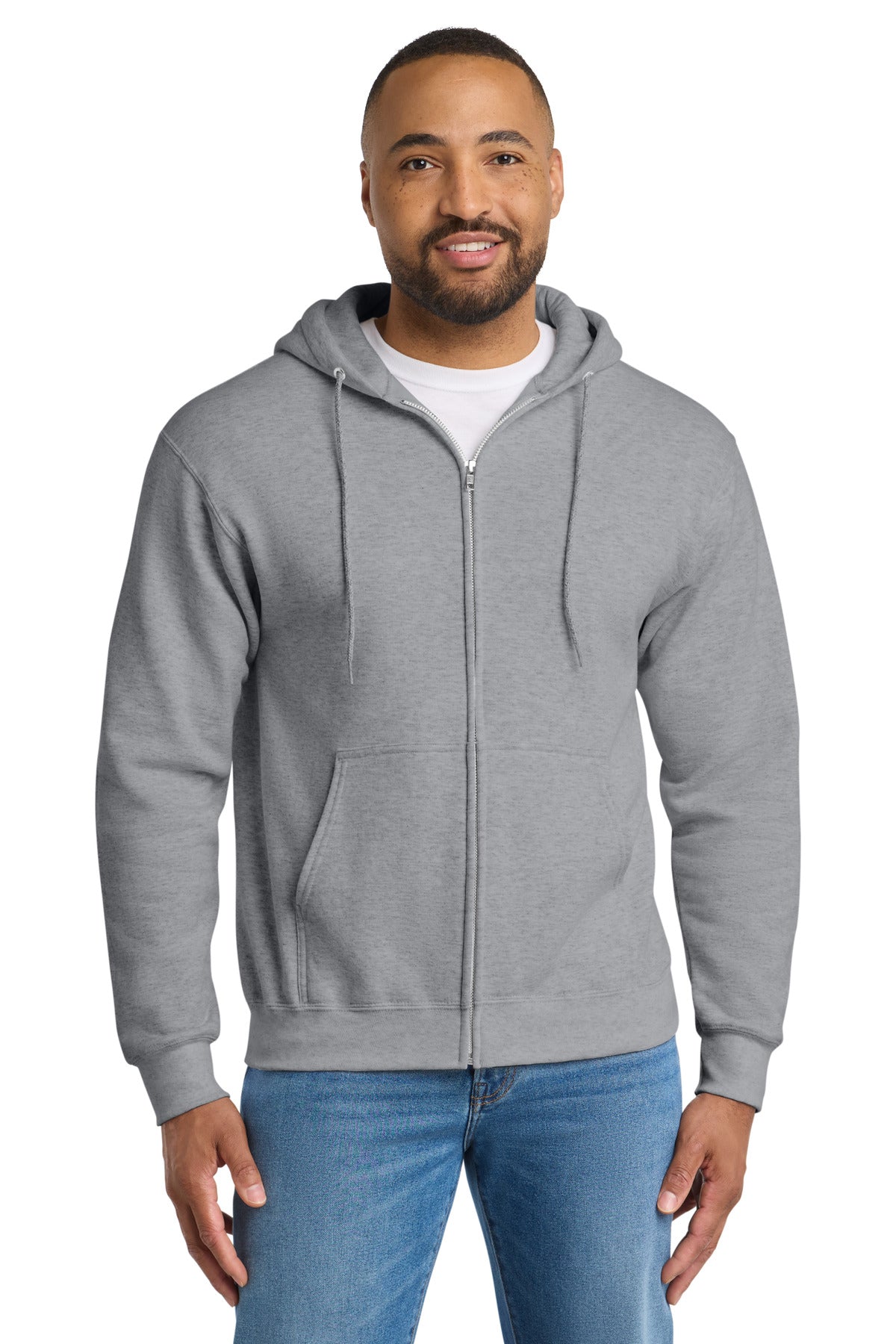 Port & Co™ Tall Essential Fleece Full-Zip Hooded Sweatshirt PC90ZHT