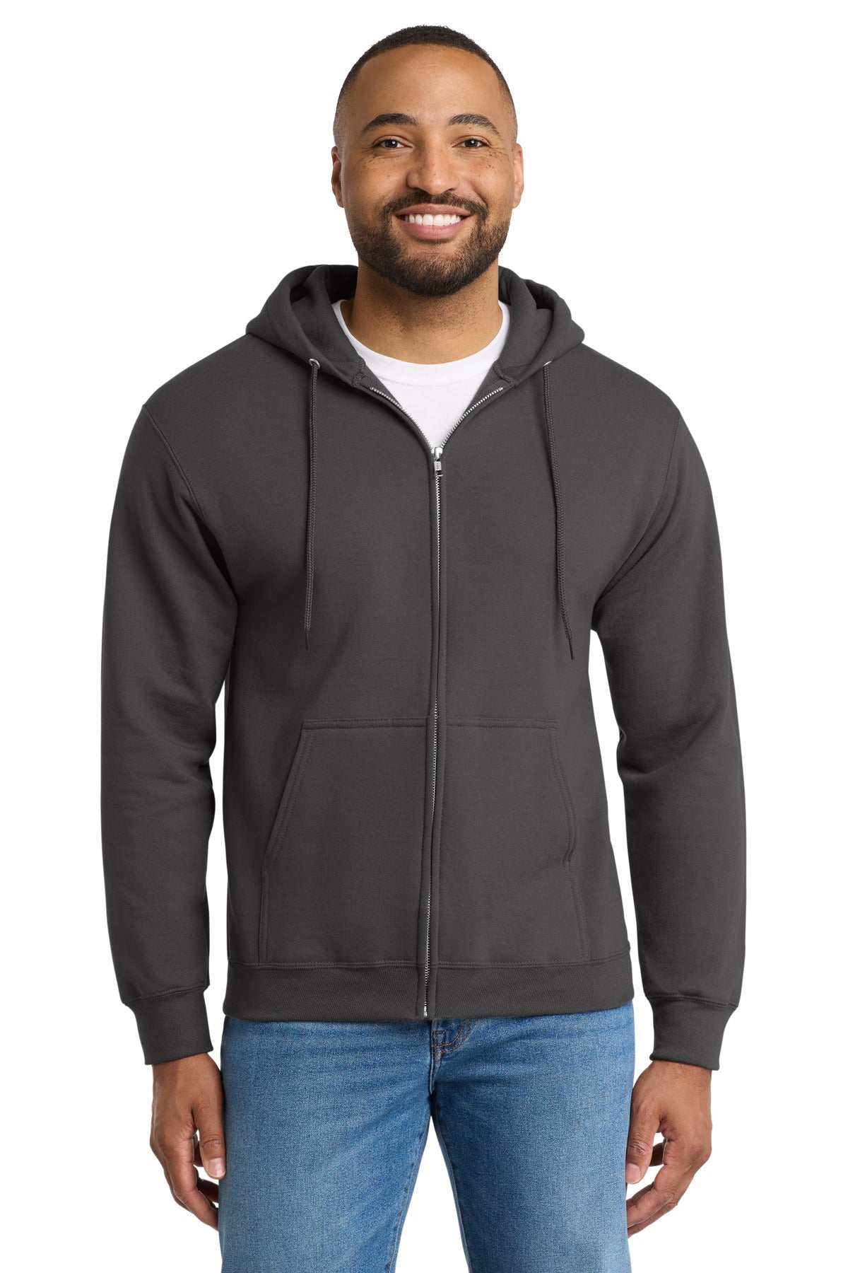 Port & Co™ Tall Essential Fleece Full-Zip Hooded Sweatshirt PC90ZHT